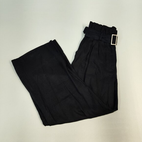 Reset By Jane Wide-Leg Flax High-Waisted Pants Women's Size M Waist 28" Casual - Picture 7 of 10